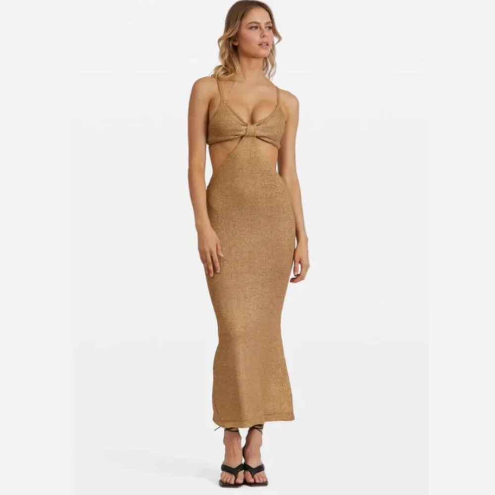 Cult Gaia Serita Dress - Gold - Size S - Picture 1 of 12